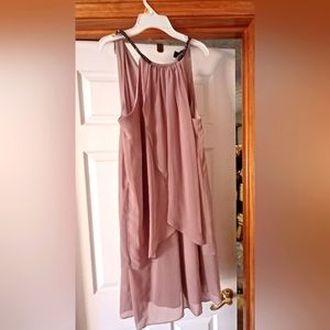 Mauve silver necklace dress
